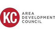 KC Area Development Council logo: red circle, white KC, black text.